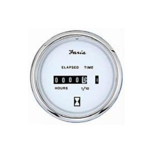 Motorcycle clock counter Faria SS White Motorcycle clock counter Faria SS White