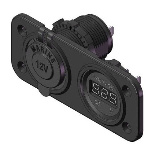 Cigarette lighter socket + voltmeter Cigarette lighter socket + voltmeter