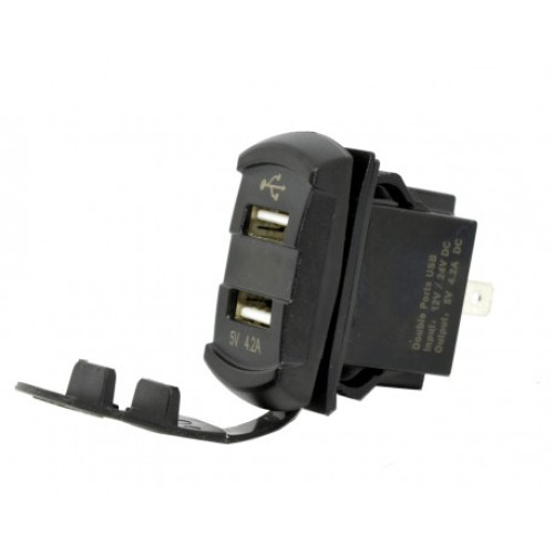 USB socket SunFine Marine 2 outputs and Voltmeter USB socket SunFine Marine 2 outputs and Voltmeter